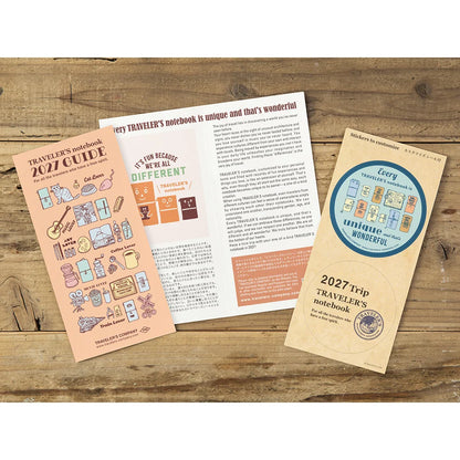 2027 weekly memo notebook guide inserts and cards with colorful printed layouts