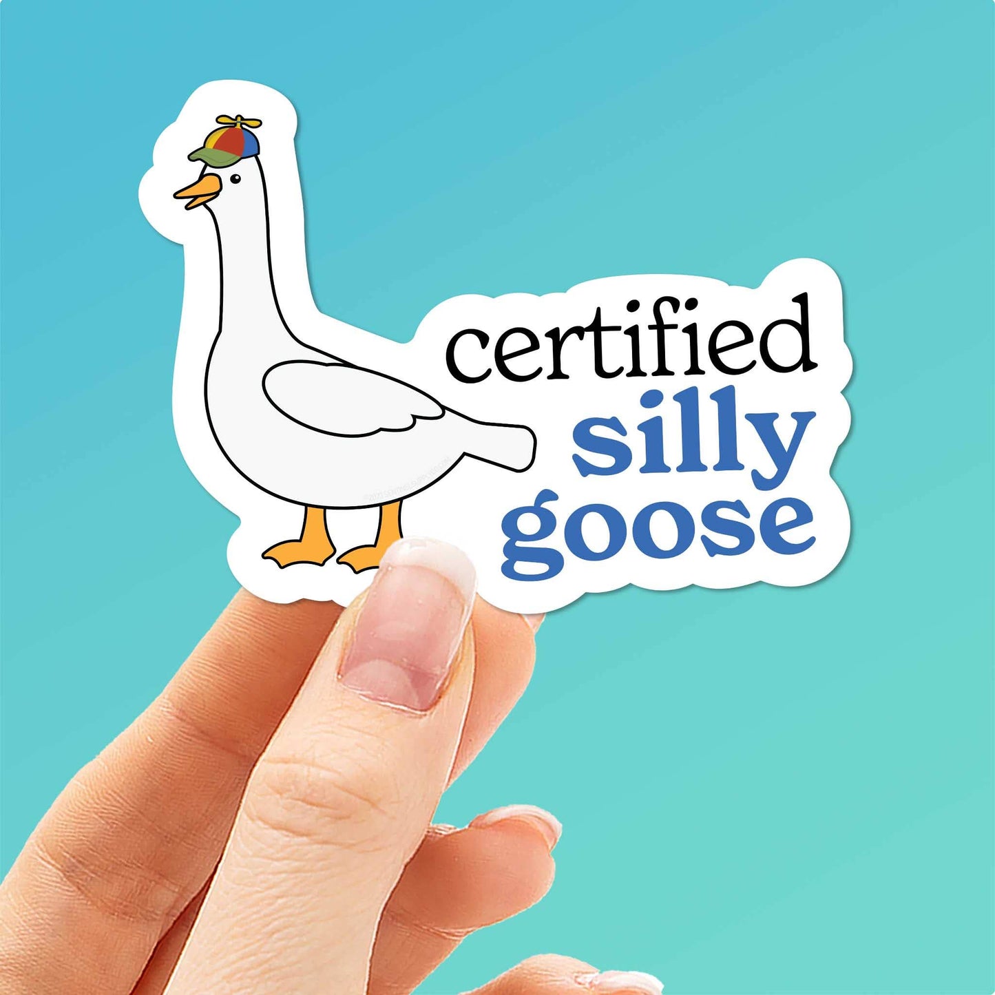 Certified Silly Goose Sticker for Tumbler - Funny Meme Decal