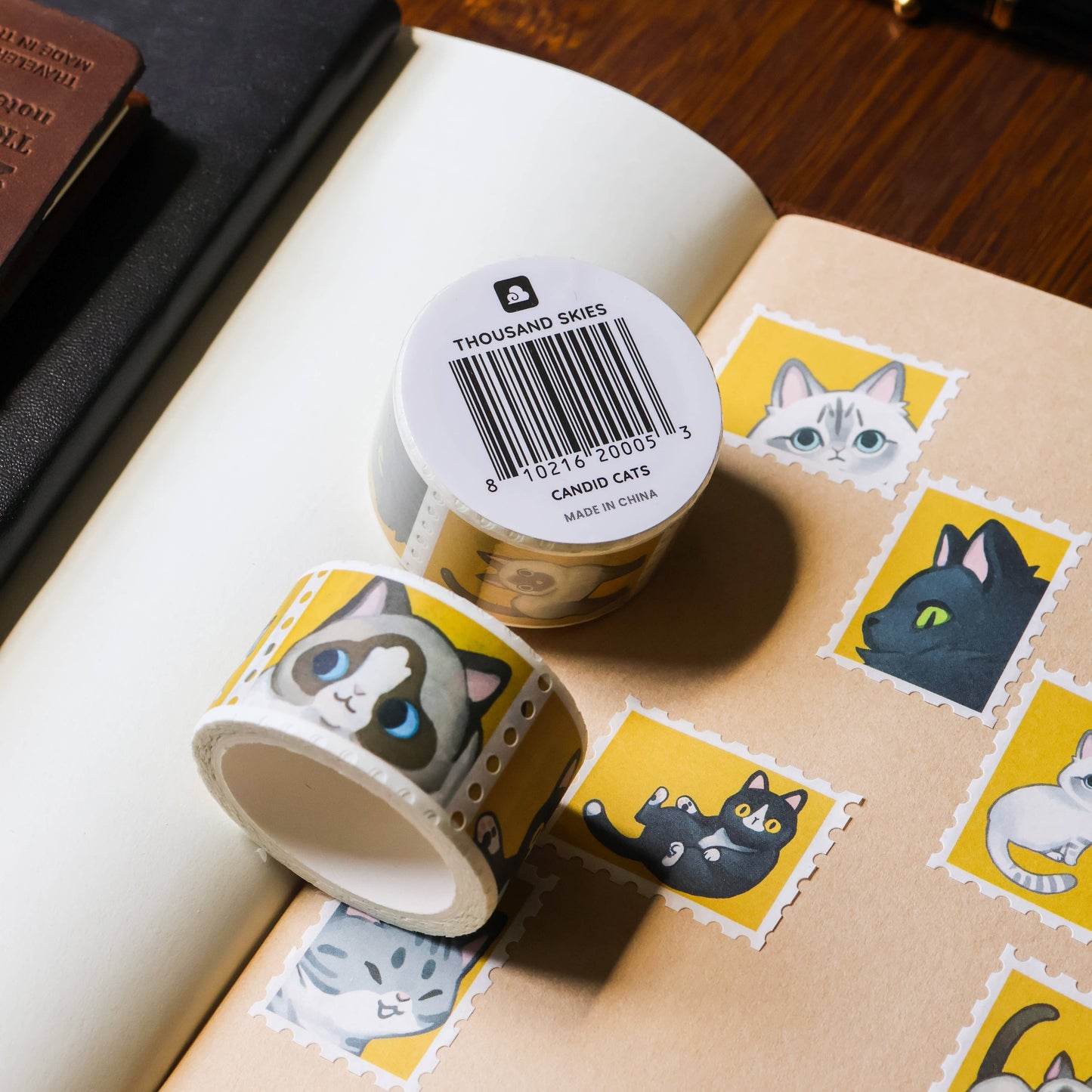 Stamp Washi Tape - Candid Cats