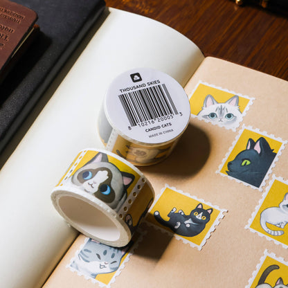 Stamp Washi Tape - Candid Cats