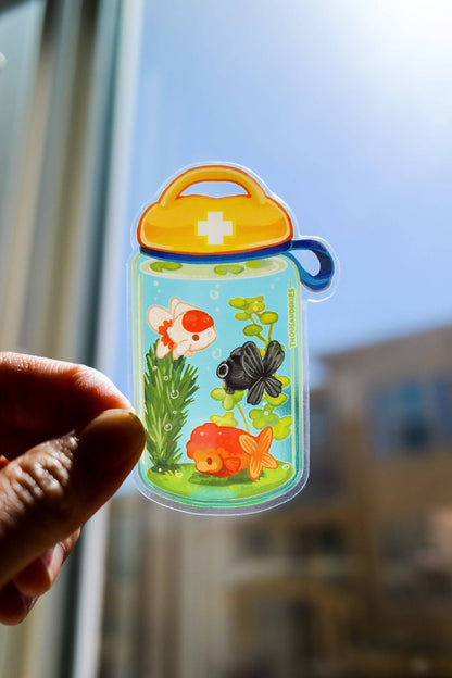 Vinyl Sticker (Transparent) First Splash Kit - Goldfish