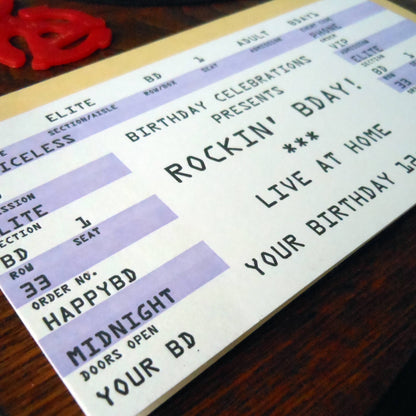 Birthday Dad Rock Ticket