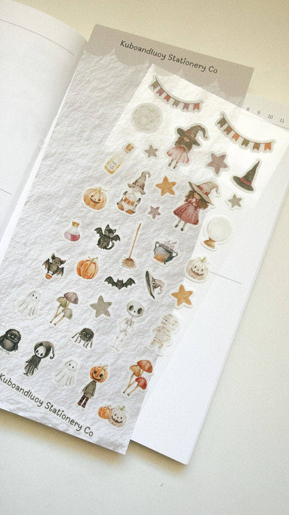 Kuboandlucy Stationery Co | Spooky Halloween Sticker Sheet