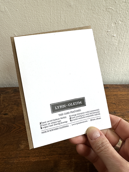 Dog Glasses You Do You LETTERPRESS CARD