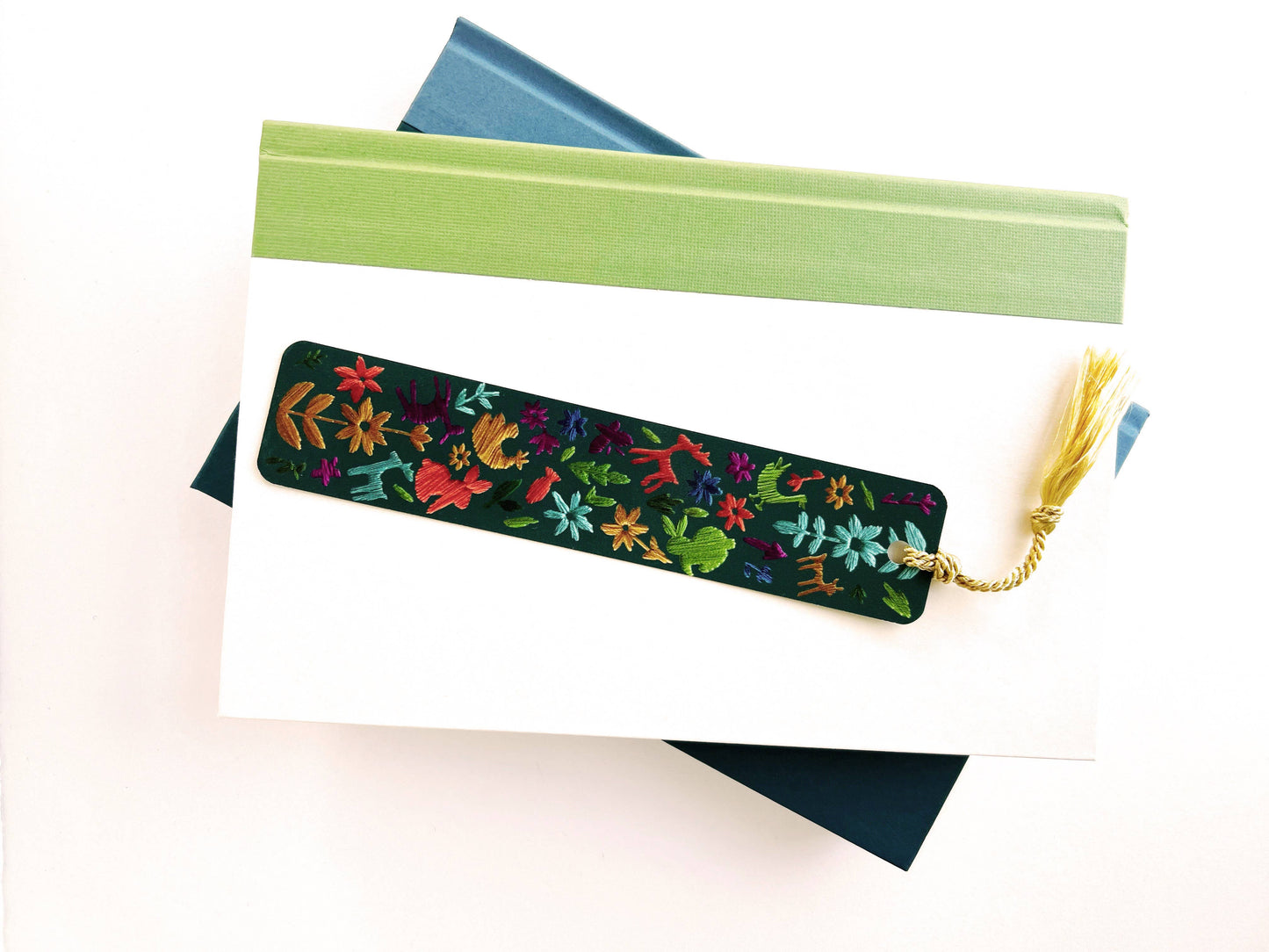 Animals Embroidery Tassel Bookmark