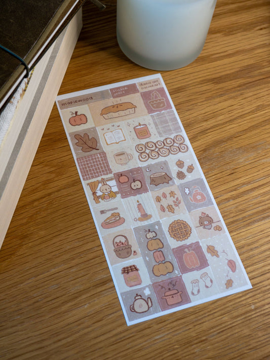 Maplewood washi sticker sheet