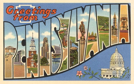 Postcard PA-313 Greetings from Pennsylvania