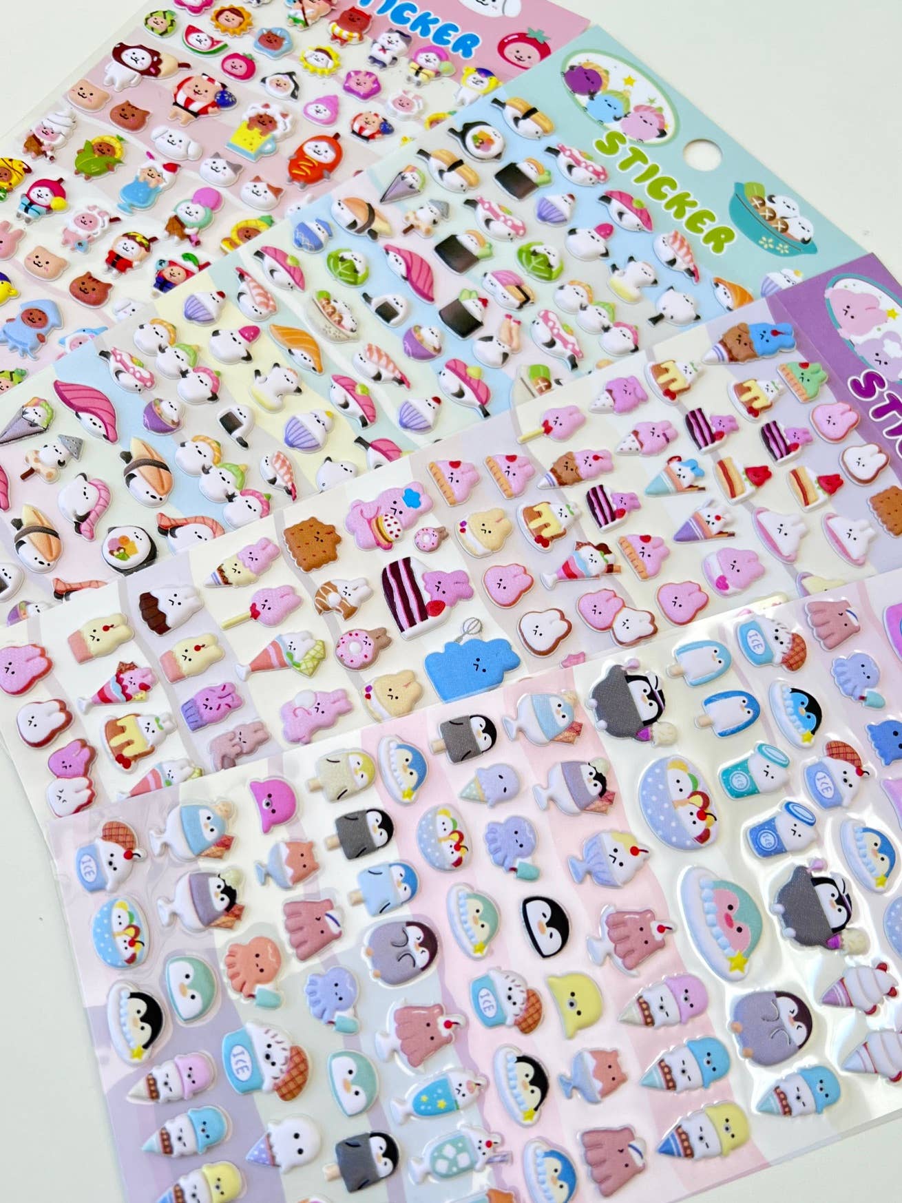 Tiny Animal Puffy Assorted Stickers