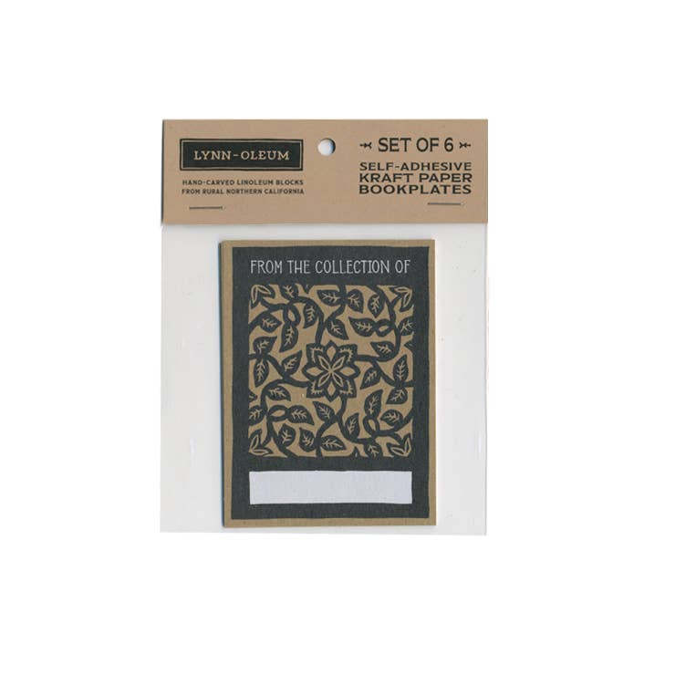 Bookplate Sticker Pack of 6 - LEAFY