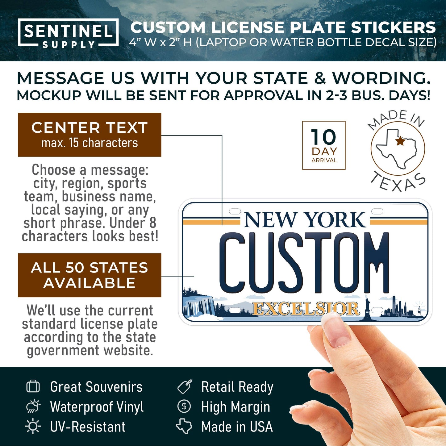 Buckinhgam PA License Plate Stickers
