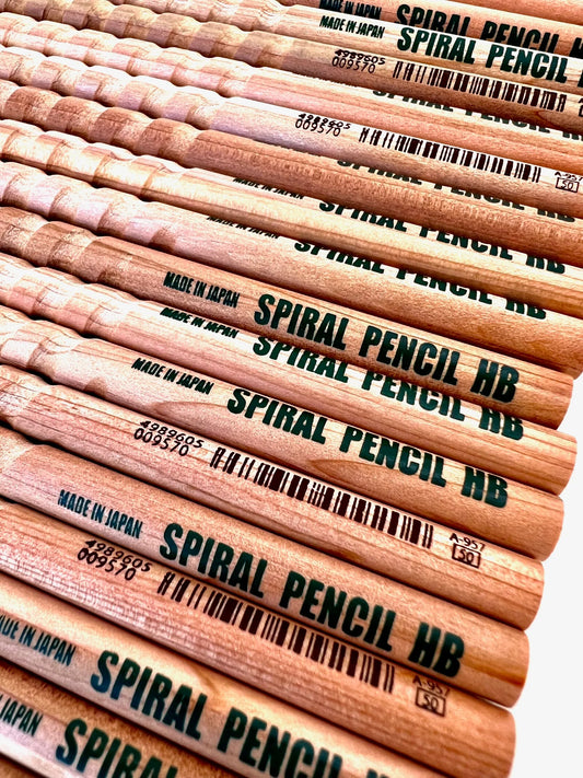 SPIRAL HB GROOVE WOOD PENCILS