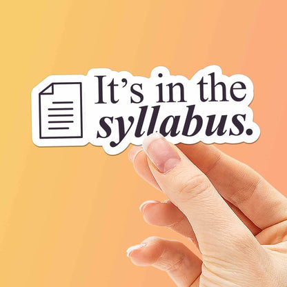 It's In the Syllabus