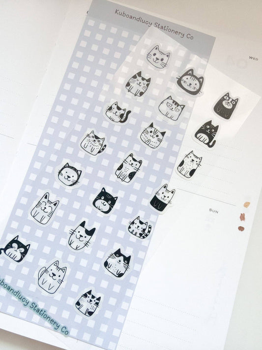 Kuboandlucy Stationery Co | Happy Cats Sticker Sheet