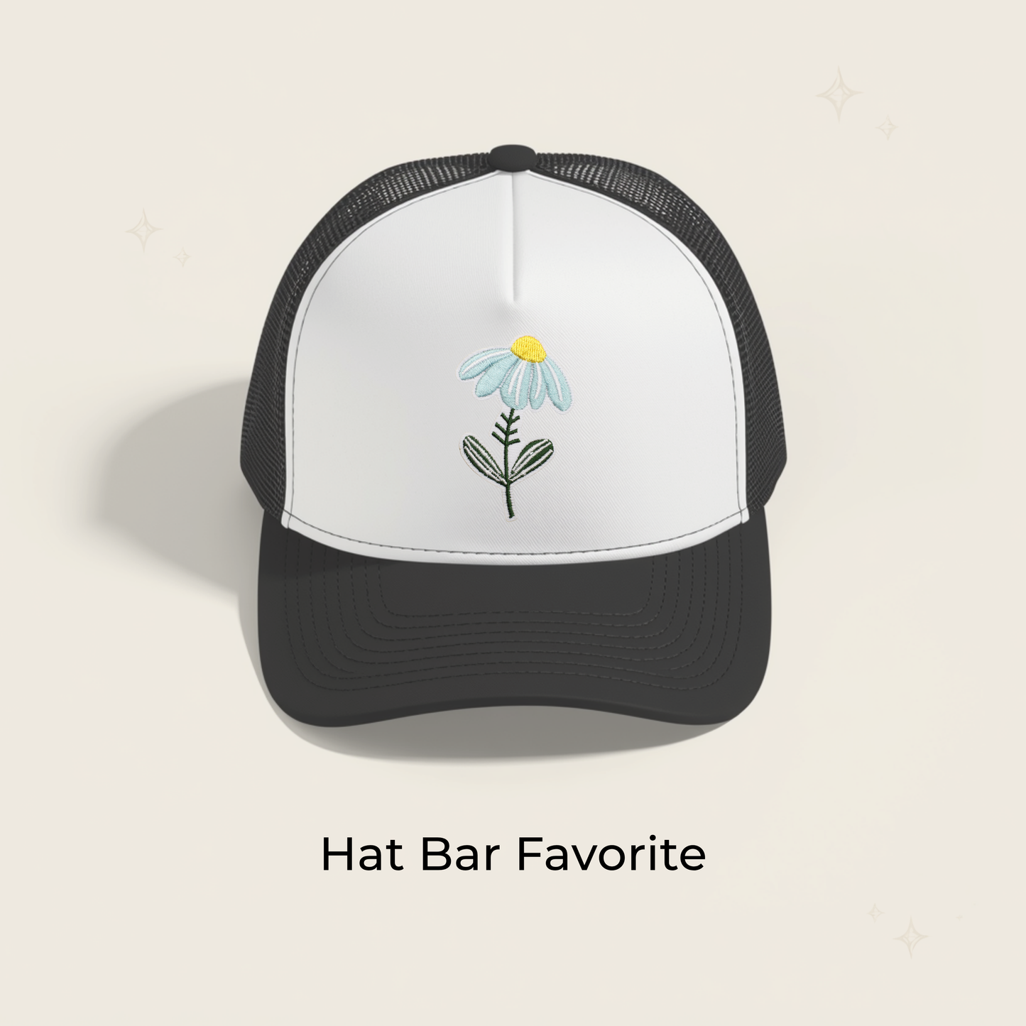 Daisy Stem Embroidered Patch