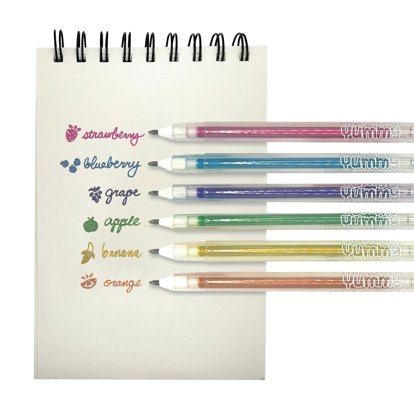 Yummy Yummy: Scented Metallic Gel Pens (Set of 6)