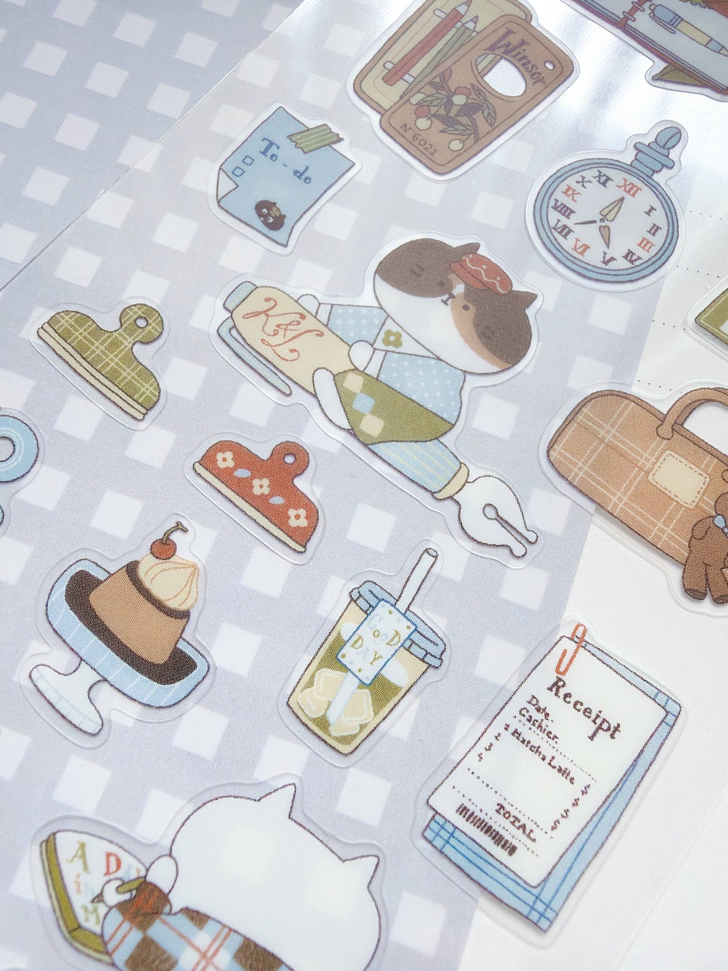 Kuboandlucy x Idiot Sandwich | Cafe Journaling Sticker Sheet