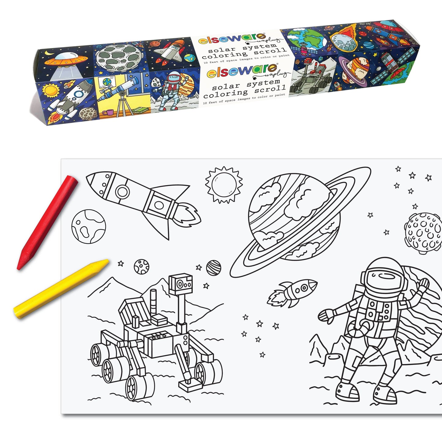 Coloring Scrolls 10ft with Adhesive Back - Solar System
