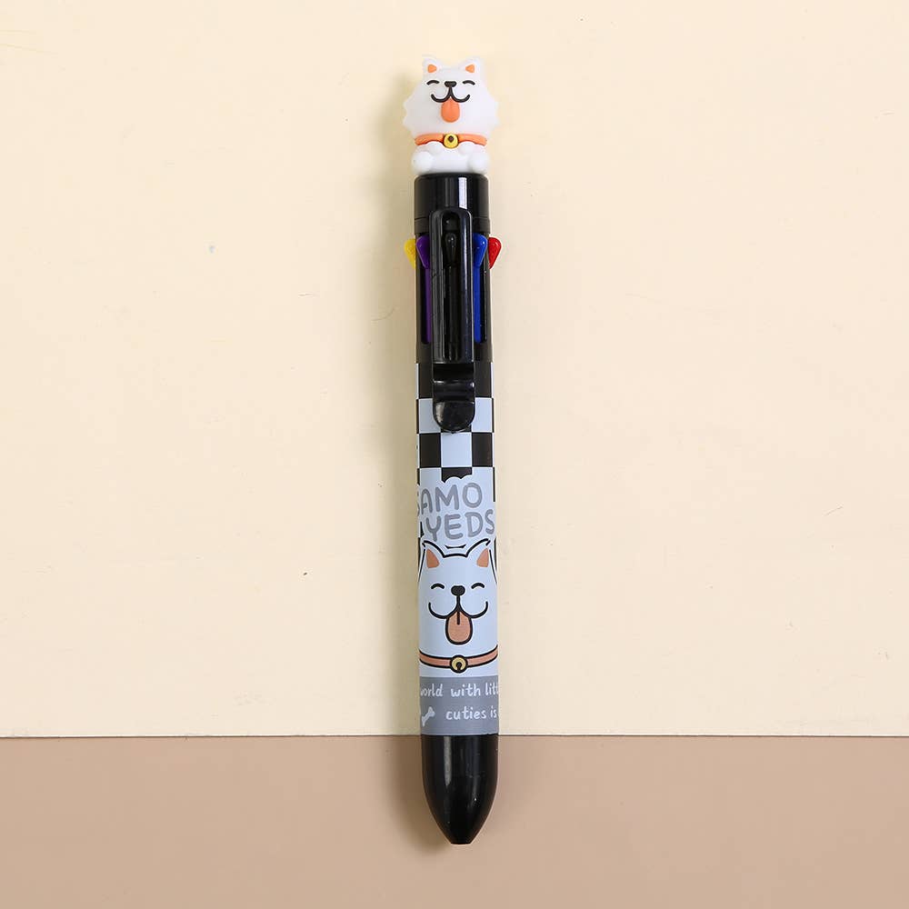 Dog 8-Color Retractable Ball Pen