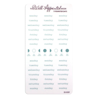 Typewriter Days Weekly Sticker Sheet (25-023)