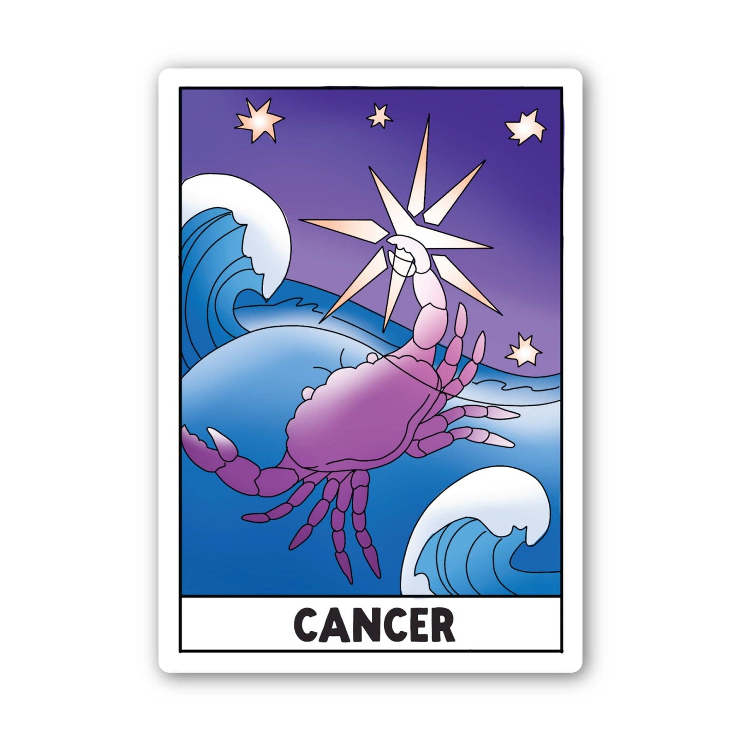 Cancer Zodiac Tarot Card Sticker