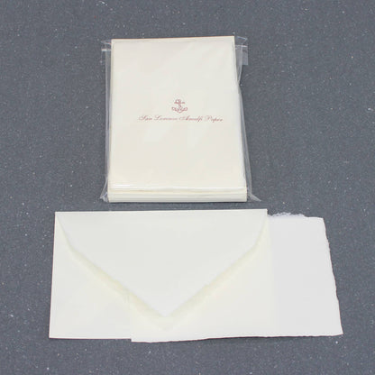 Amalfi Deckled Edge Fold Over Cards, Italian Handmade Paper