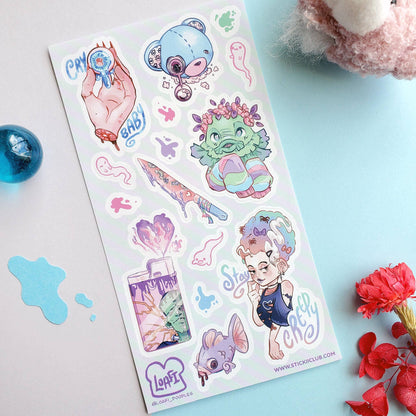 Sweet Creatures of the Night 2 Sticker Sheet