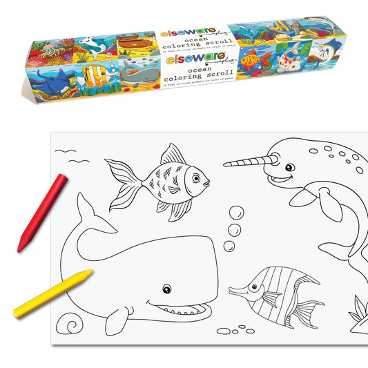 Coloring Scrolls 10ft with Adhesive Back - Ocean