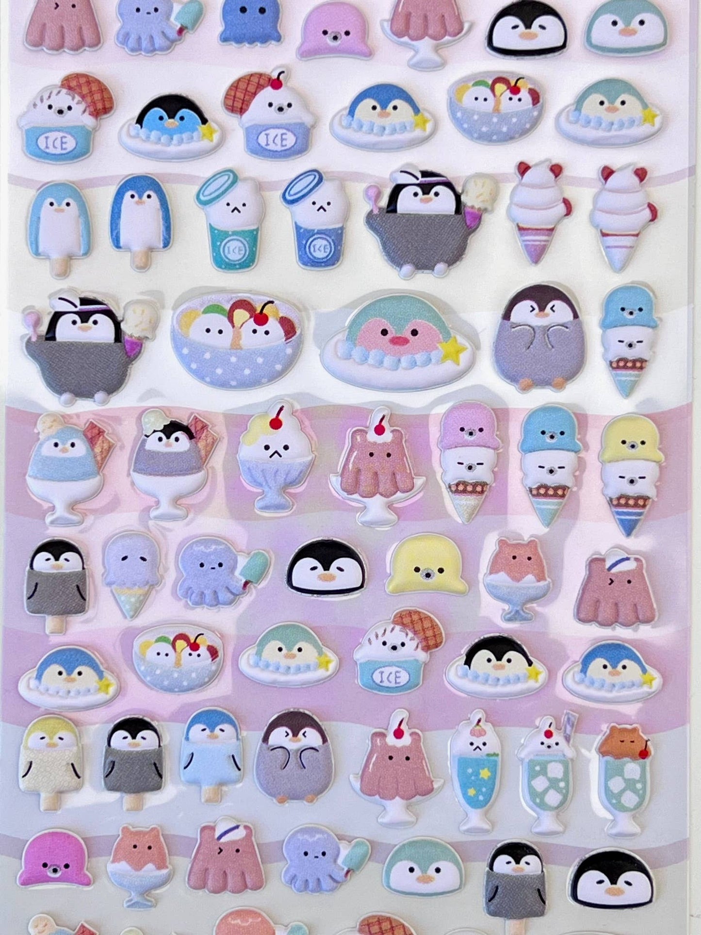 Tiny Animal Puffy Assorted Stickers