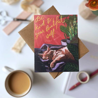 Be Kind to Your Beautiful Self — Get Well, Encouragement Card