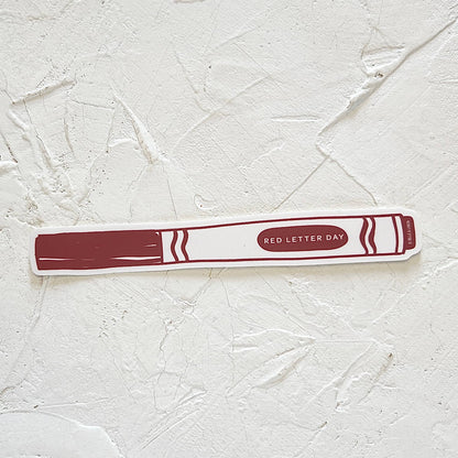 Red Letter Day Marker Sticker (actual size!)