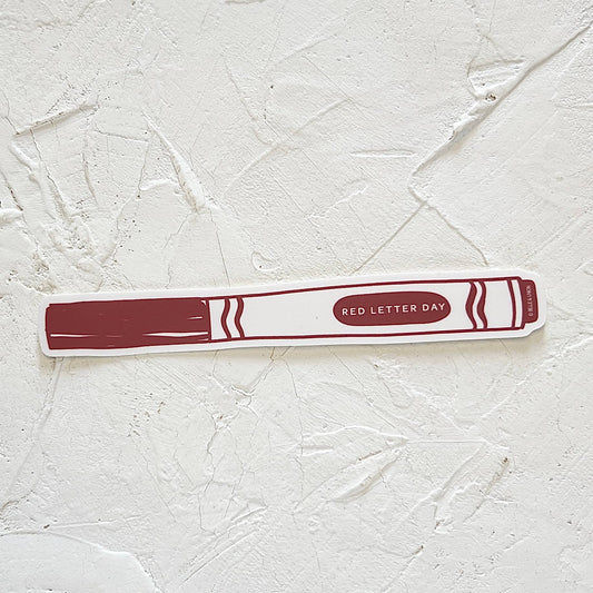 Red Letter Day Marker Sticker (actual size!)