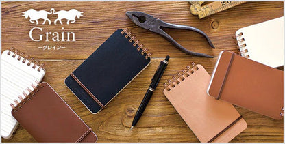 GRAIN MEMO PAD DARK BROWN