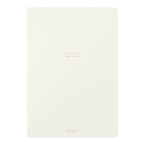 MIDORI SOFT COLOR NOTEBOOK - A5 - DOT GRID - WHITE