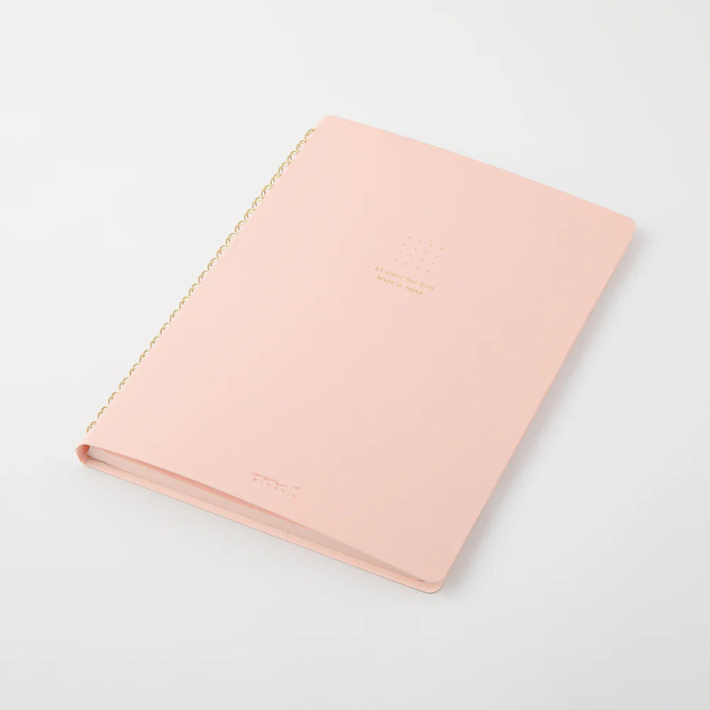MIDORI - RING NOTEBOOK A5 COLOR DOT GRID PINK