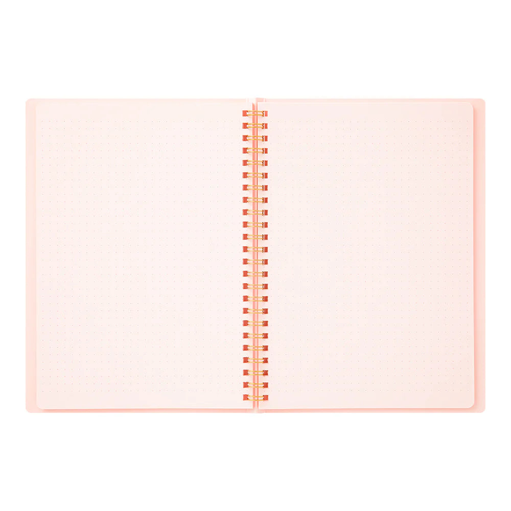 MIDORI - RING NOTEBOOK A5 COLOR DOT GRID PINK