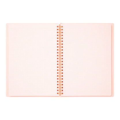 MIDORI - RING NOTEBOOK A5 COLOR DOT GRID PINK