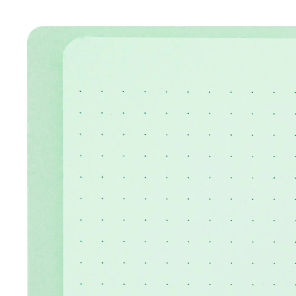 MIDORI - RING NOTEBOOK A5 COLOR DOT GRID GREEN