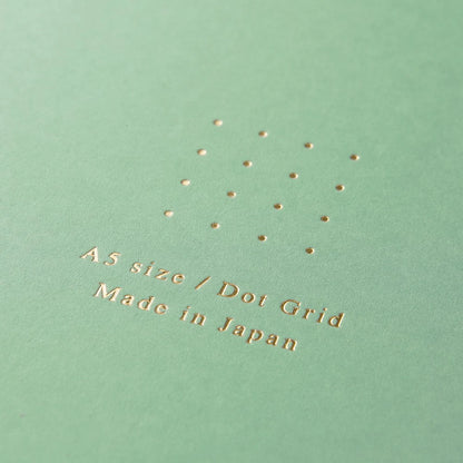 MIDORI - RING NOTEBOOK A5 COLOR DOT GRID GREEN