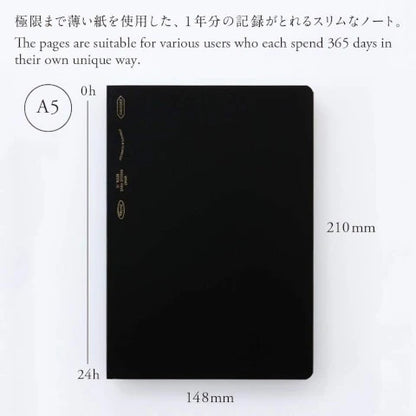 365DAYS NOTEBOOK A5 BLACK