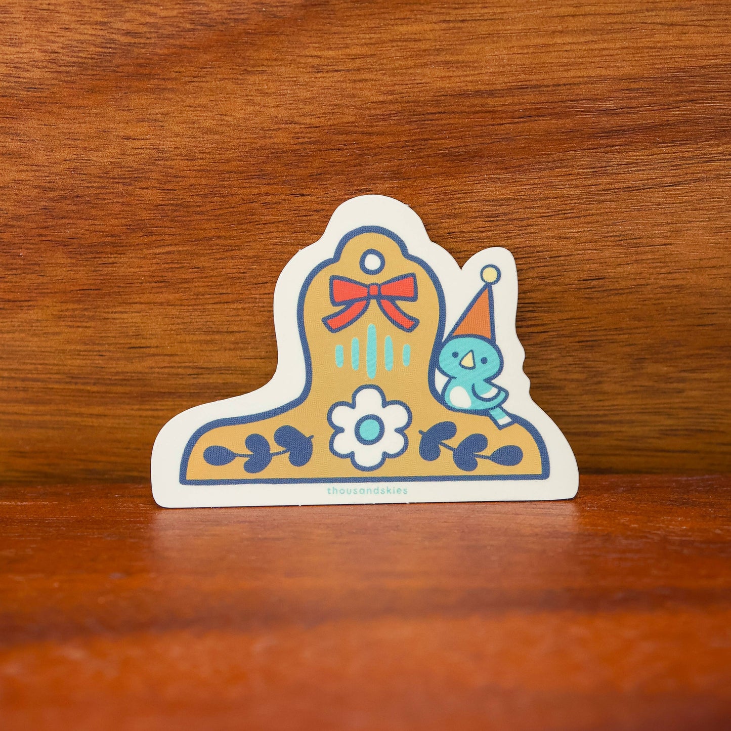 Vinyl Sticker (Holographic) Blue Bird Brass Clip