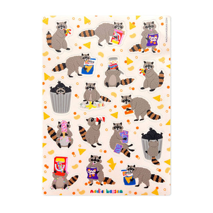 Snack Bandits 5x7 Sticker Sheet