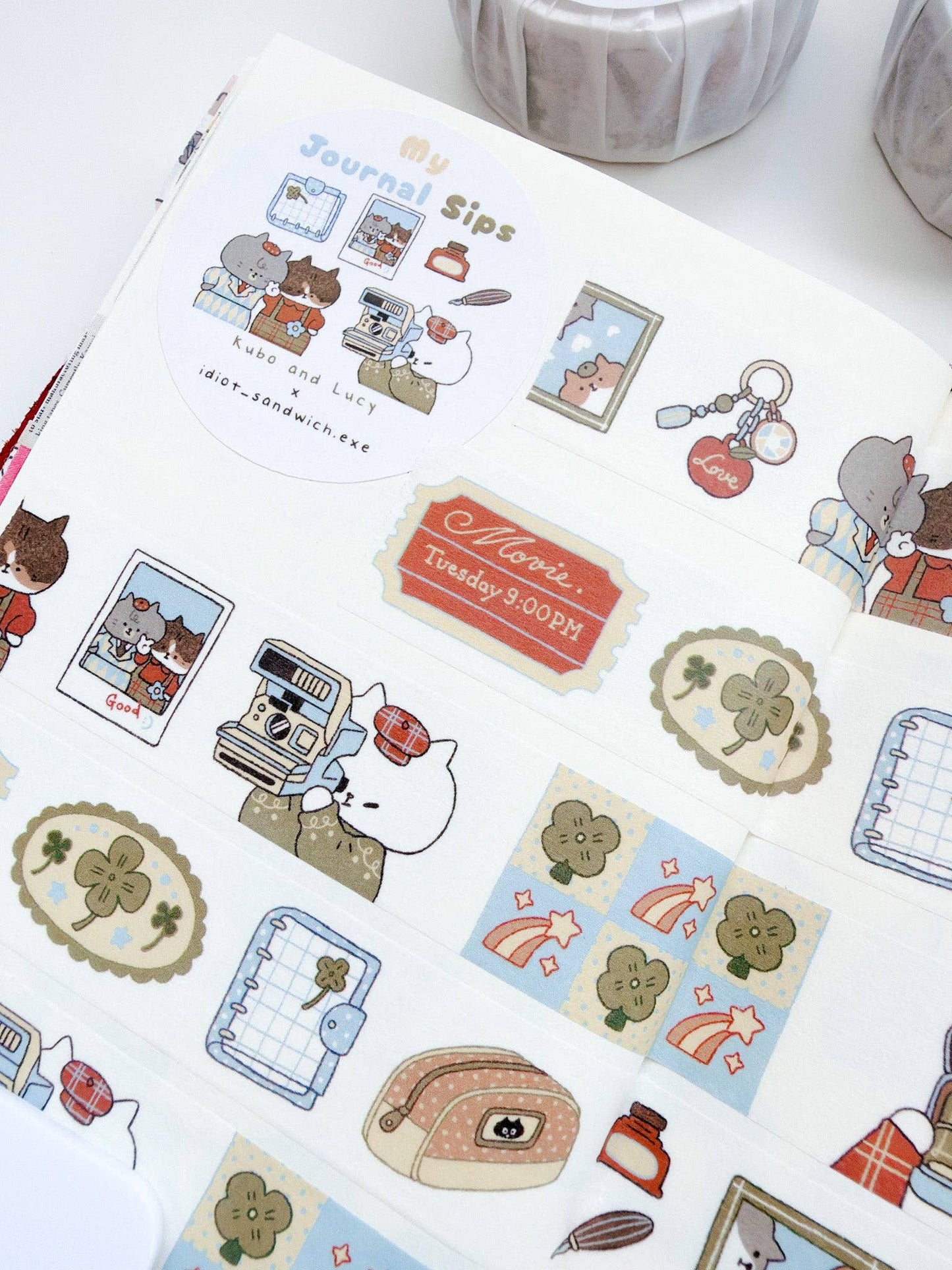 Kuboandlucy x Idiot Sandwich My Journal Sips V.2 (Polaroid)  Washi Tape