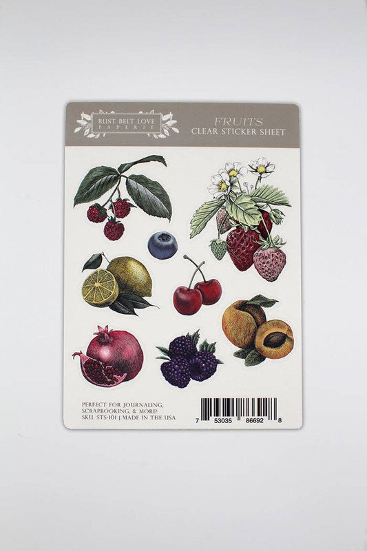 Fruits Clear Sticker Sheet
