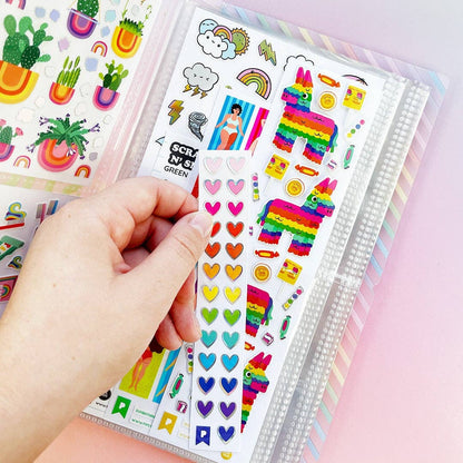 Colorful Stickers Pocket Sticker Keeper