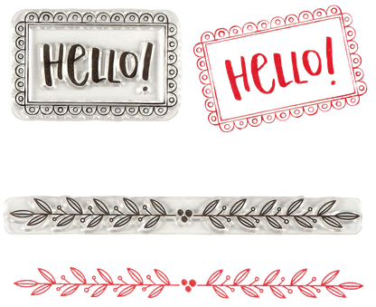Borders, Frames & Icons Clear Stamp Set