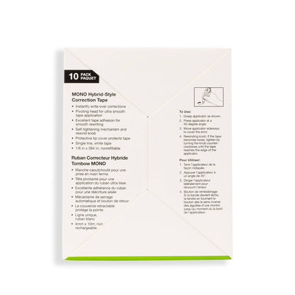 MONO Correction Tape Hybrid Style (10 pk)