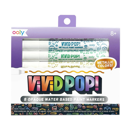 Vivid Pop!: Opaque Water-Based Paint Markers - Metallic (Set of 8)