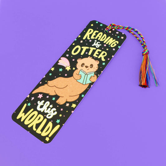 Reading Is Otter This World Funny Animal Pun Bookmark