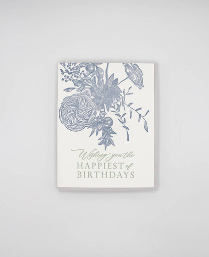 Wishing You the Happiest of Birthdays Letterpress Card