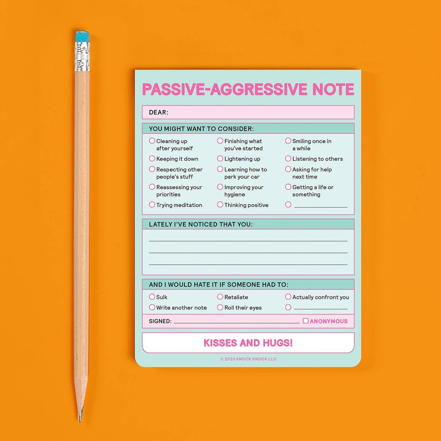 Passive Aggressive Nifty Note Pad (Pastel Version)